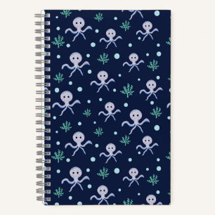 Cuaderno Pulpito bajo el mar patrón para niños
