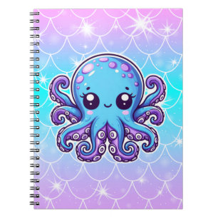 Cuaderno Pulpo azul lindo