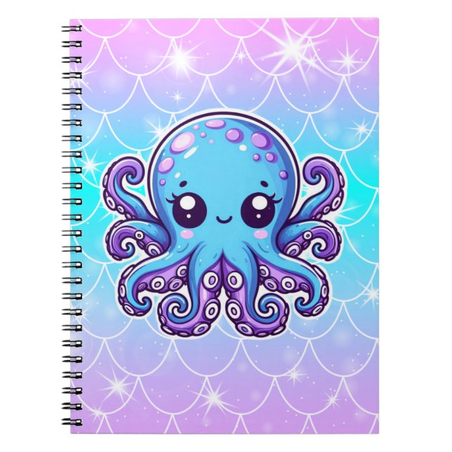 Cuaderno Pulpo azul lindo (Frente)