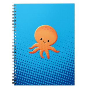 Cuaderno Pulpo bebé de dibujos animados lindo