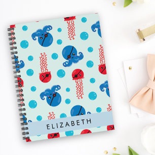 Cuaderno Pulpo pirata, medusa pirata, mar, tu nombre