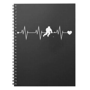 Cuaderno Pulso del latido del corazón del hockey - jugador