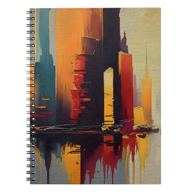 Cuaderno Pulso Urbano – Ciudad Abstracta en Ritmo Vertical (Frente)