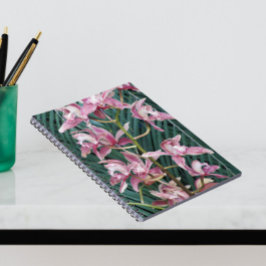 Cuaderno Pulverización de Orquídeas de Cimbidio Rosa Floral