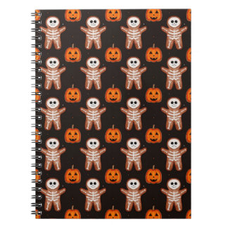 Cuaderno Pumpkins and Skeleton Gingerbread Halloween Design