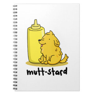 Cuaderno Pun de mostaza divertido perro Mutt-stard