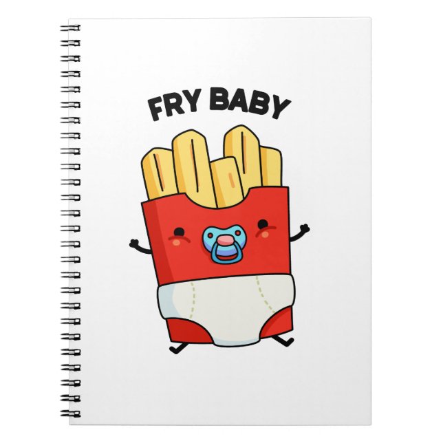 Cuaderno Pun de papas fritas divertidas Baby Fry  (Frente)