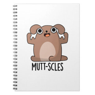 Cuaderno Pun de perro divertido animal Mutt-scles