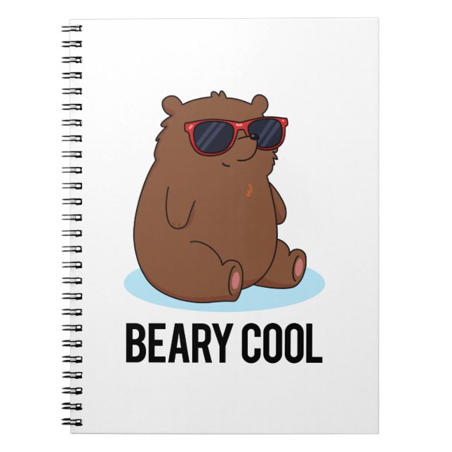 Cuaderno Pun del oso marrón divertido y genial  (Frente)