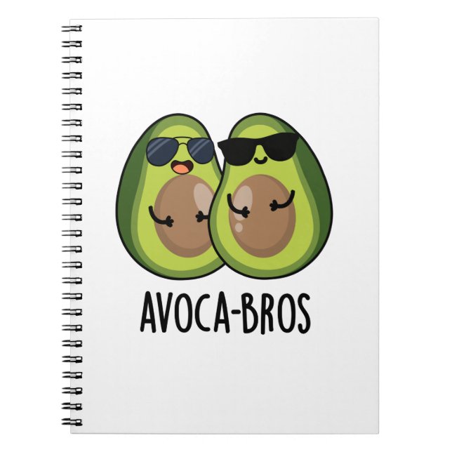 Cuaderno Pun divertido de Aguacate Avoca-hermanos (Frente)
