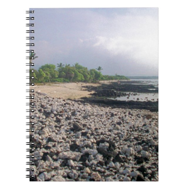 Cuaderno Punalu'u Black Sand Beach Hawaii Big Island (Frente)