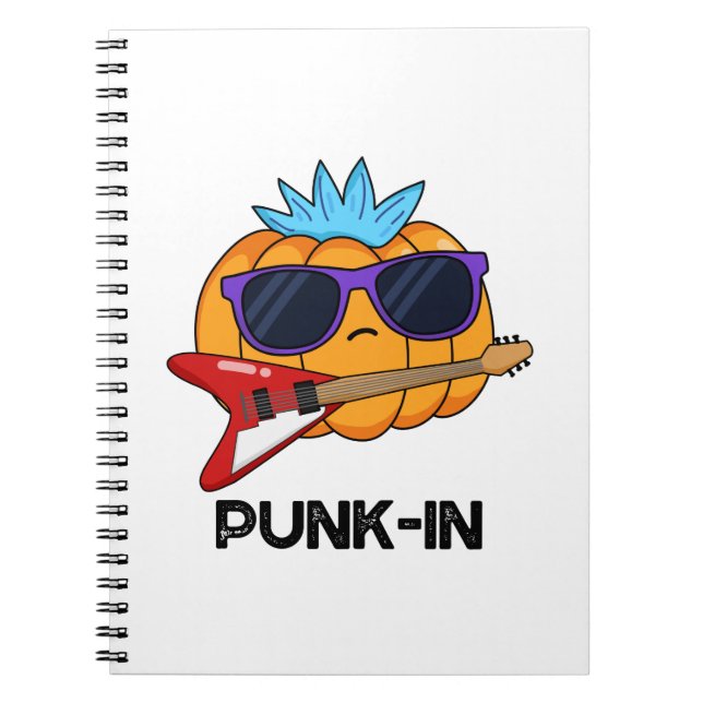 Cuaderno Punk-in divertida broma de punk rock calabaza  (Frente)