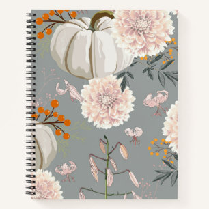 Cuaderno Punpkins and Dahlia Flowers