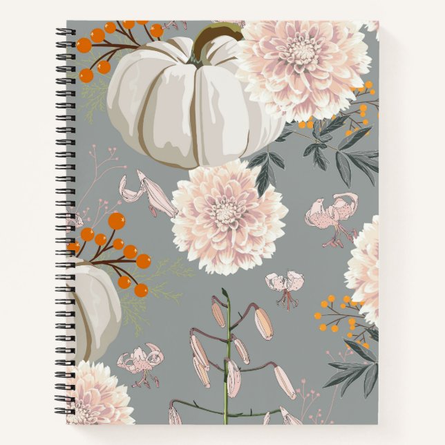 Cuaderno Punpkins and Dahlia Flowers (Anverso)