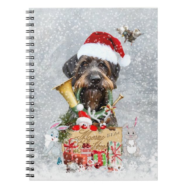 Cuaderno Puntero con cable, Navidades de perros (Frente)