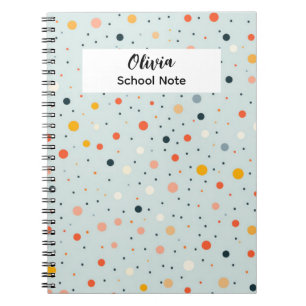 Cuaderno Punto Colorido Útiles Escolares de Regreso a Clase