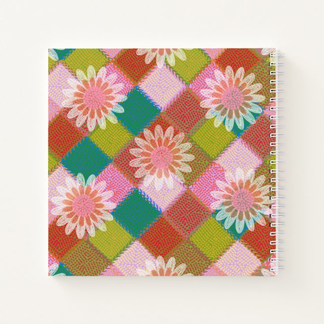 Cuaderno punto Daisy verde rosa (Reverso)