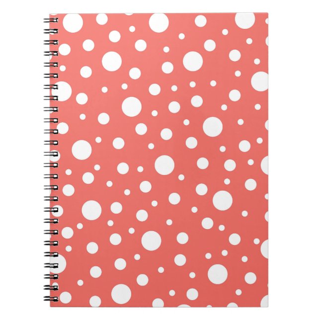 Cuaderno Punto de coral polka (Frente)