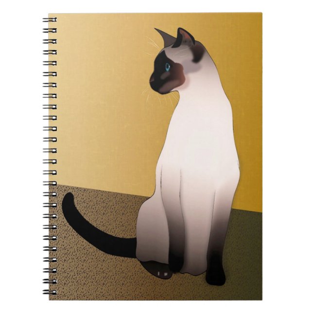 Cuaderno Punto de foco gato siamés (Frente)