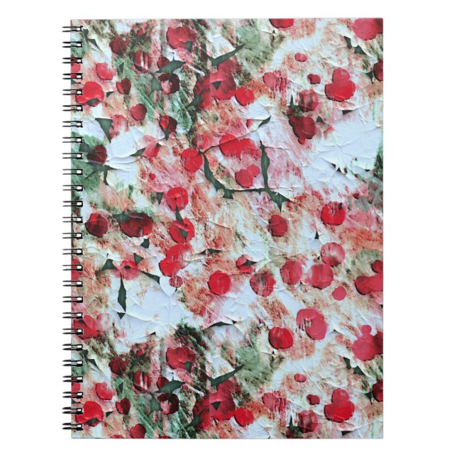 Cuaderno Punto de Grunge de Decadencia Rojo Rosa Sucio (Frente)