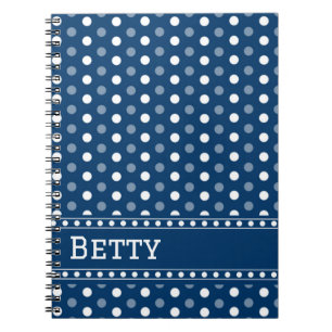 Cuaderno Punto de lunares azul real