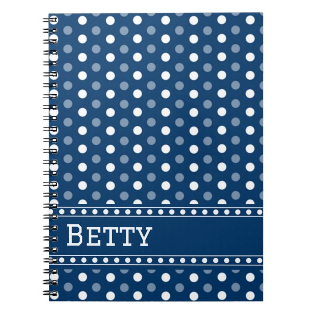 Cuaderno Punto de lunares azul real (Frente)