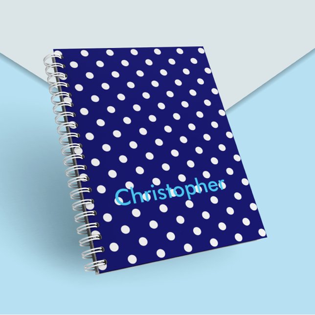 Cuaderno Punto de Polka Azul (Subido por el creador)