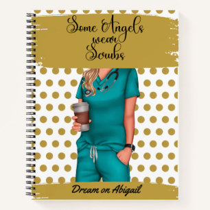 Cuaderno Punto de Polka blanco y oro