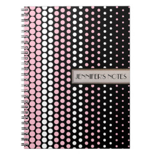 Cuaderno Punto de Polka Blanco y Rosa Cameo