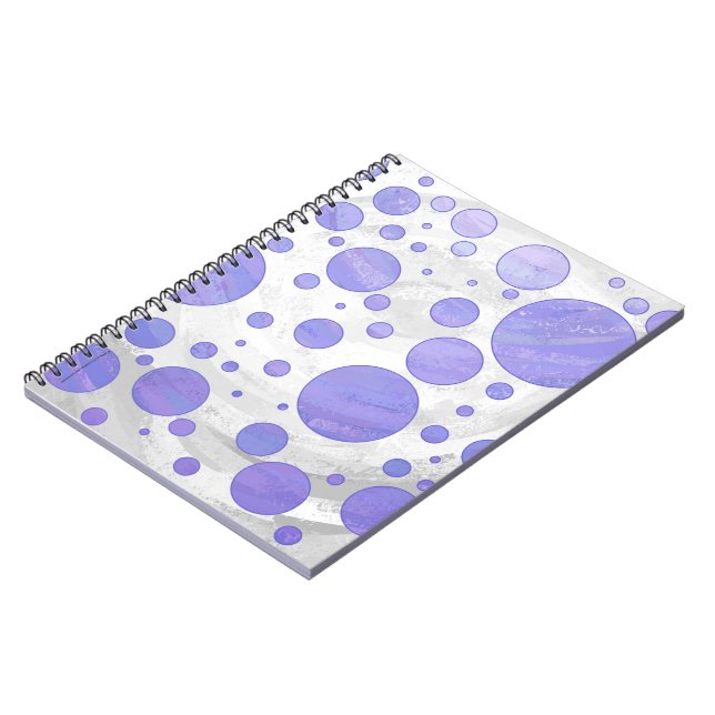 Cuaderno Punto de Polka de Sol Púrpura (Lado Izquierdo)