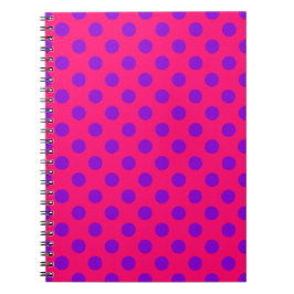 Cuaderno Punto de polka morado sobre cereal