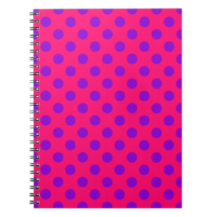 Cuaderno Punto de polka morado sobre cereal