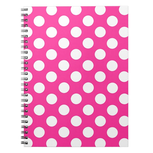 Cuaderno Punto de Polka Rosa (Frente)