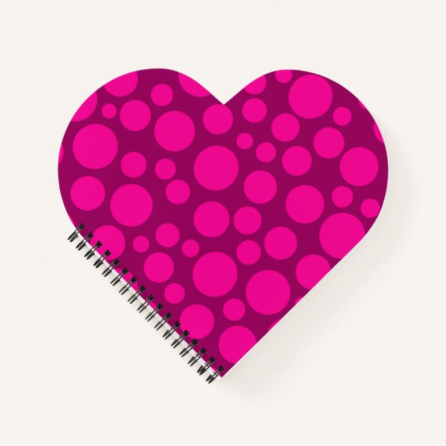 Cuaderno Punto de polka rosa de Crimson (Anverso)