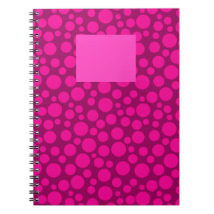Cuaderno Punto de polka rosa de Crimson
