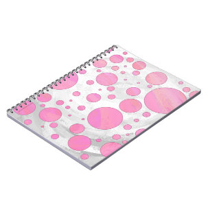 Cuaderno Punto de polka rosado de golfo