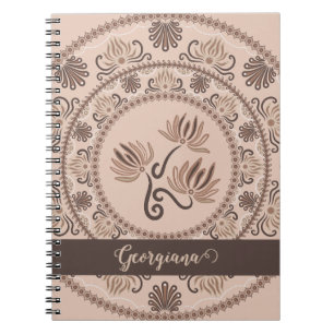 Cuaderno Punto de reactivación personalizado de Mocha Rococ