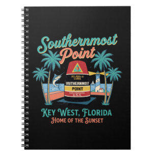 Cuaderno Punto más meridional Key West Ambiente Retro Tropi