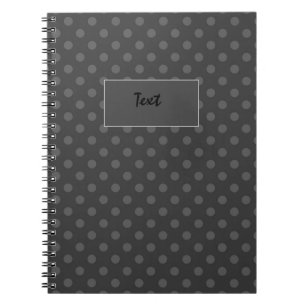 Cuaderno Punto Polka Gris , Punto Polka , Negro y blanco