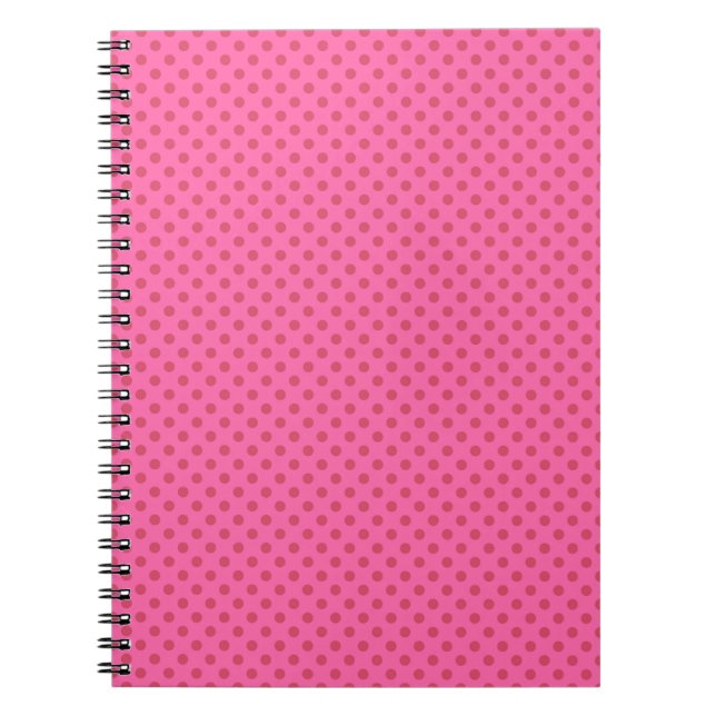 Cuaderno Punto polka rosa, retro (Frente)