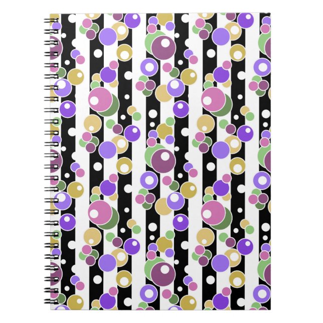 Cuaderno Punto retro, rayado y polka (Frente)