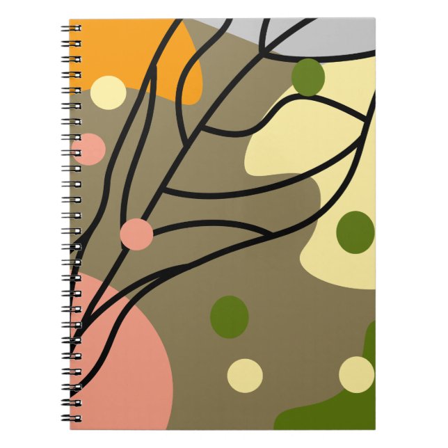 Cuaderno Puntos abstractos interesantes con hojas (Frente)