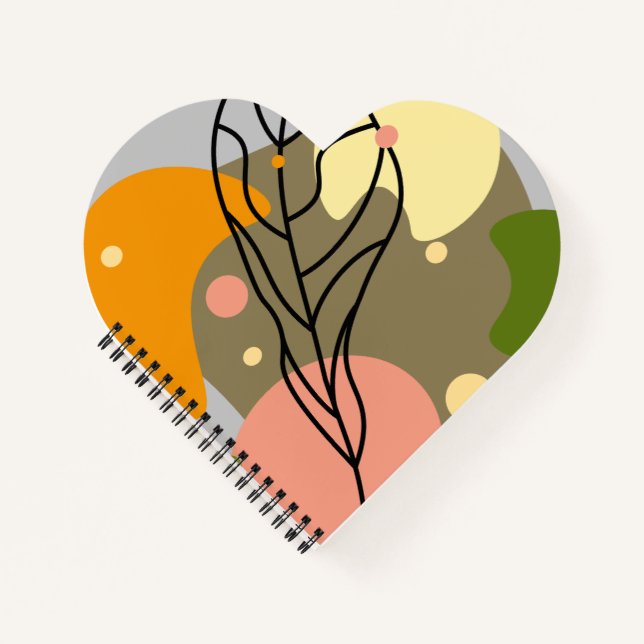 Cuaderno Puntos abstractos interesantes con hojas (Anverso)