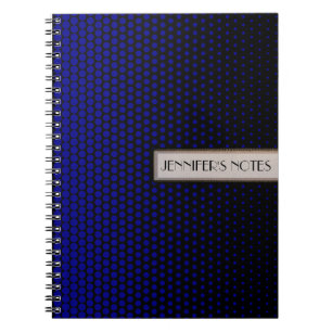 Cuaderno Puntos Azules Techno Elegante Negro