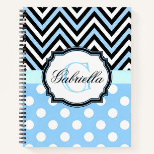 Cuaderno Puntos azules y rayas