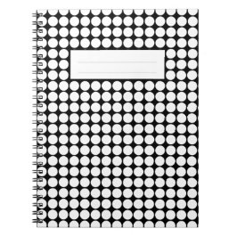 Cuaderno Puntos blancos mínimos en fondo negro sólido