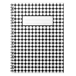 Cuaderno Puntos blancos mínimos en fondo negro sólido