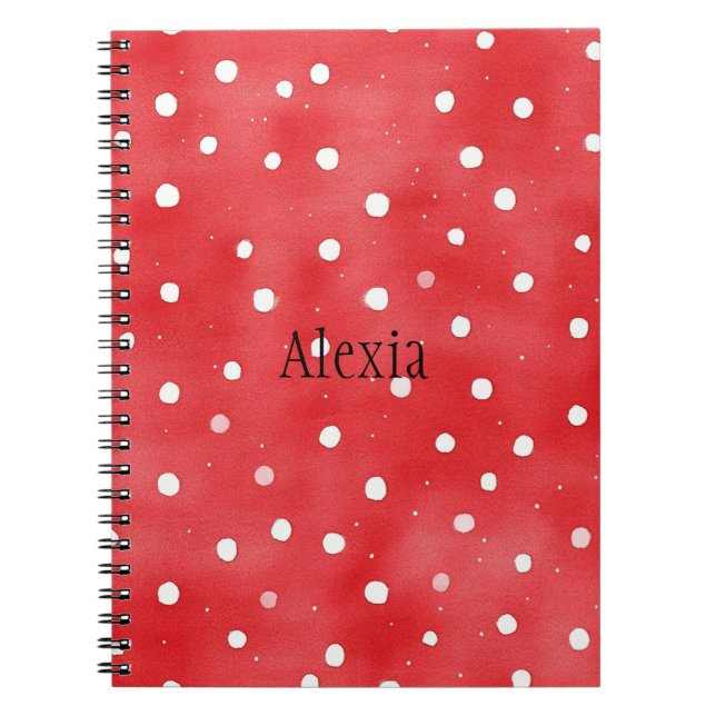 Cuaderno Puntos Blancos Rojos (Frente)