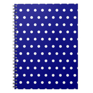 Cuaderno Puntos blancos y azules marinos