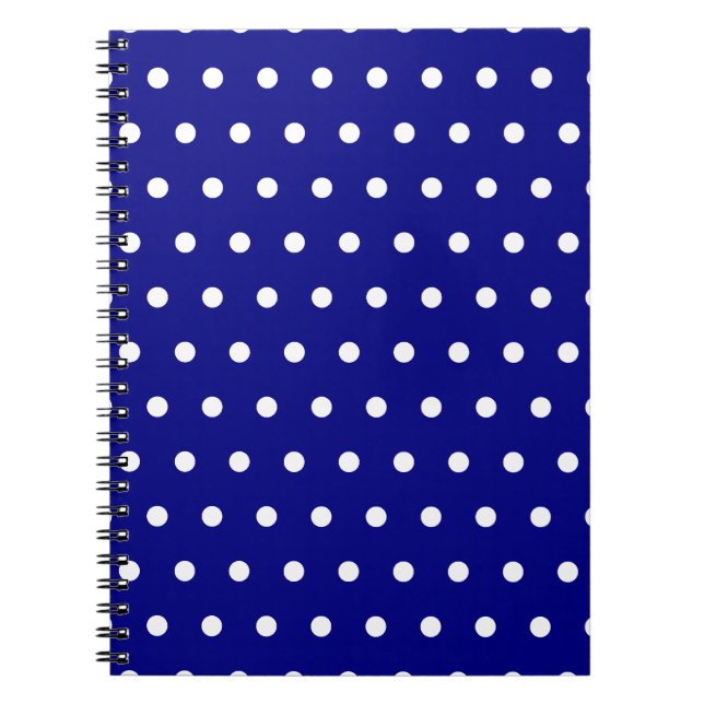 Cuaderno Puntos blancos y azules marinos (Frente)